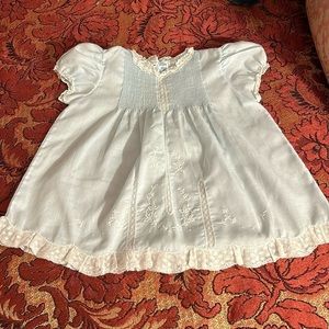 Baby girl, cotton blend dress and slip which can be used separately